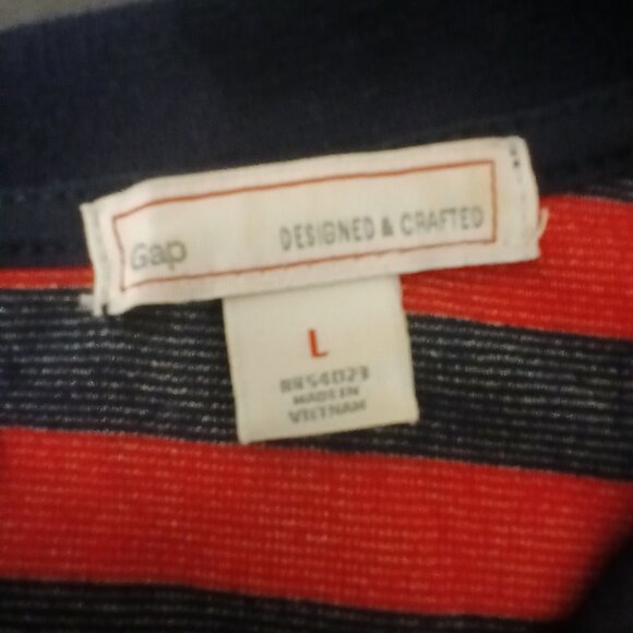 UEC Gap Striped Red/Navy Dress W/Pockets sz Large - Picture 8 of 9